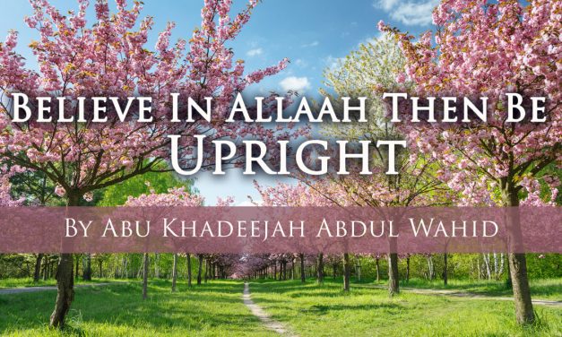 Believe in Allah then be Upright | Abu Khadeejah