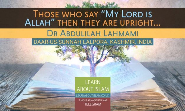 Say Our Lord is Allah and then Remain Upright – Dr Abdulilah Lahmami